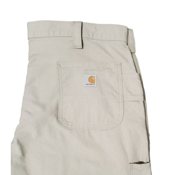 NWT Carhartt Carpenter Shorts Work Utility B147 Tan Canvas Original Fit 42 x 10 - Picture 6 of 9